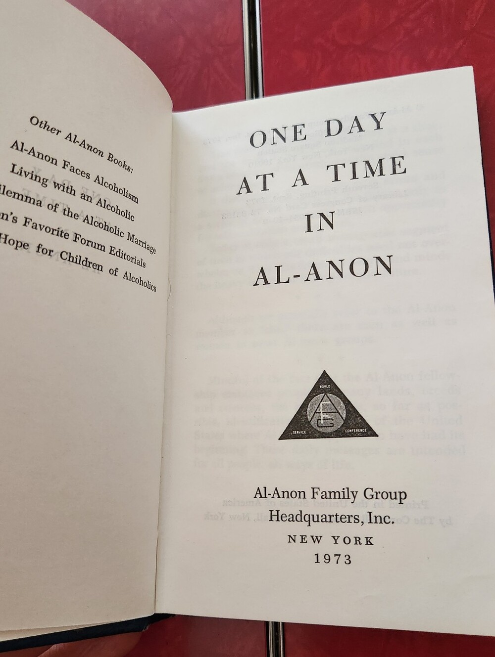 AL-ANON 1973 Printing